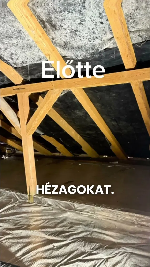 123 m² födém szigetelés, purhabbal Komáromban 📍🏡. Videó előnézete.