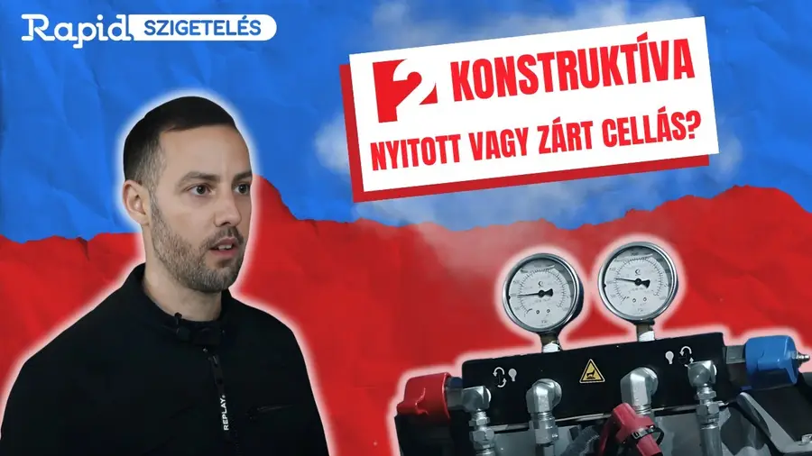 Rapidszigetelés - TV2 konstruktíva - Mi a különbség a nyitott és cárt cellás szigetelés között?. Videó előnézete.