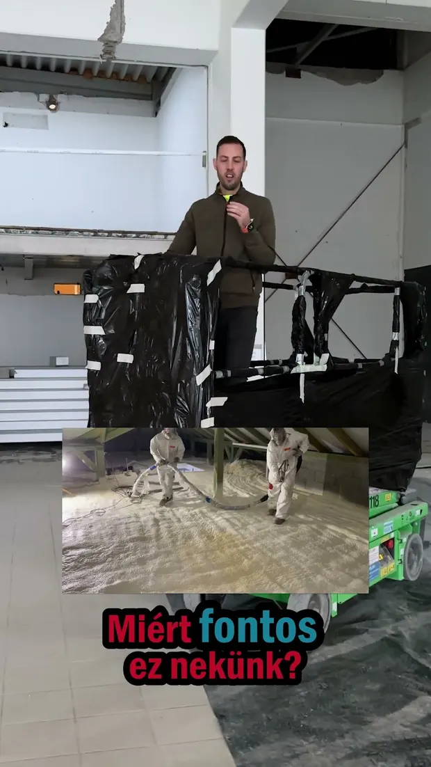 Hőhíd mentes purhabs szigetelés #sprayfoam #sprayfoaminsulation #hőszigetelés. Videó előnézete.