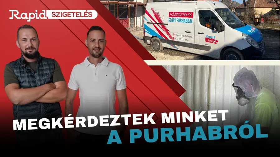 Purhab szigetelés technológiája / Technology of spray foam insulation. Videó előnézete.