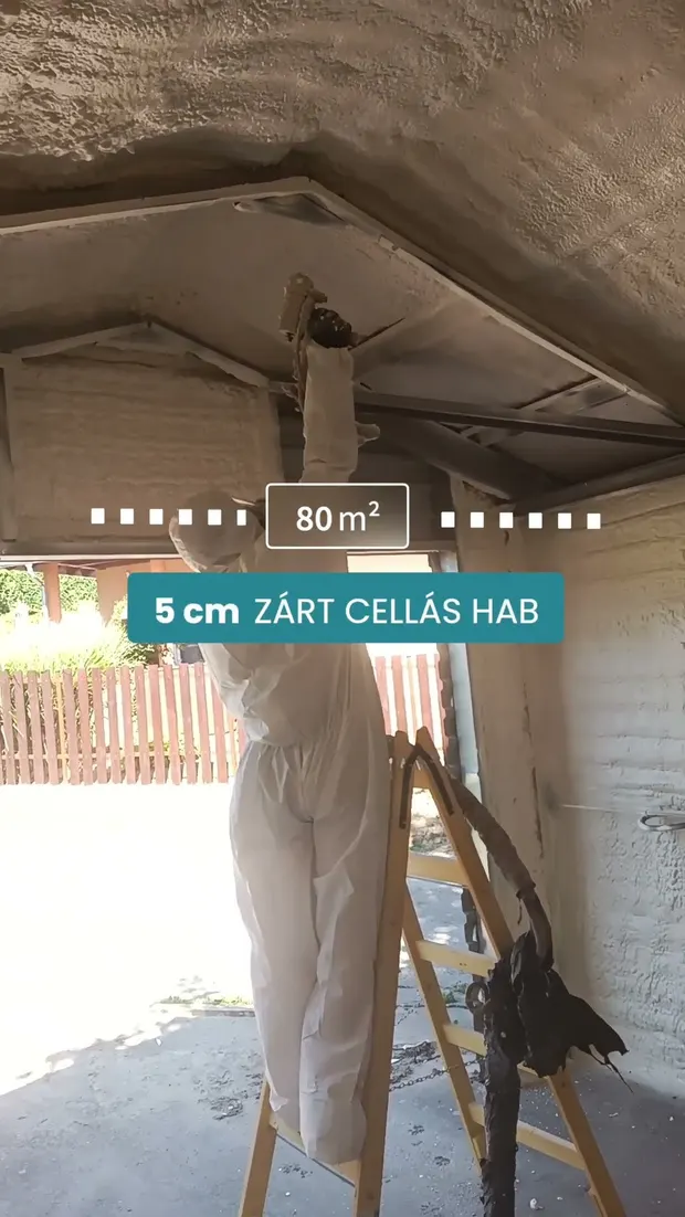 Lemezgarázs szigetelés 80 m²-en Alsópetényben Rapid kivitelben!. Videó előnézete.