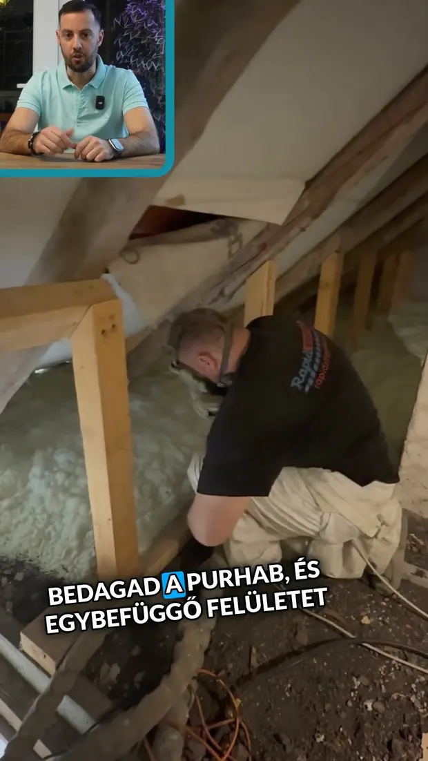 A purhab szigetelés a legszűkebb résekbe is elér #rapidszigetelés #purhabszigetelés. Videó előnézete.