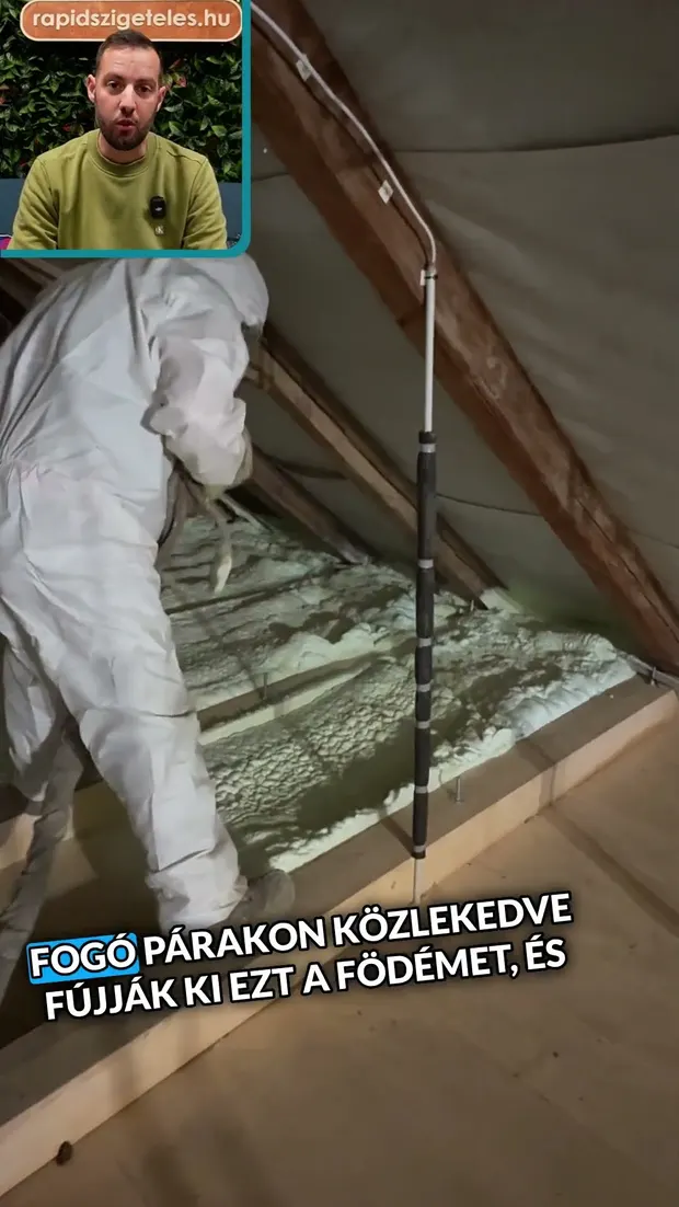 Nem minden födém bírja el az embert – de a purhabot igen! 😄 #rapidszigeteles #purhabszigeteles. Videó előnézete.
