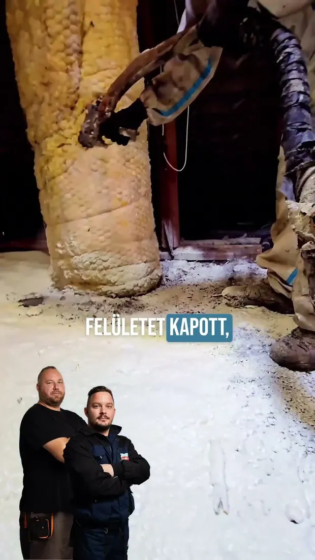 Födém szigetelés Ercsin 100m²-en, zárt cellás purhabbal 🙌. Videó előnézete.