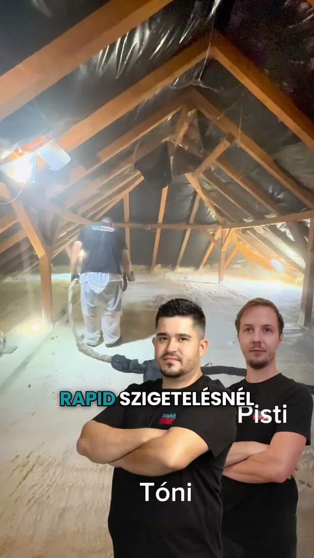 Födémszigetelés zárt cellás purhabbal Komáromban 123 m²-en🏡 #rapidszigetelés. Videó előnézete.