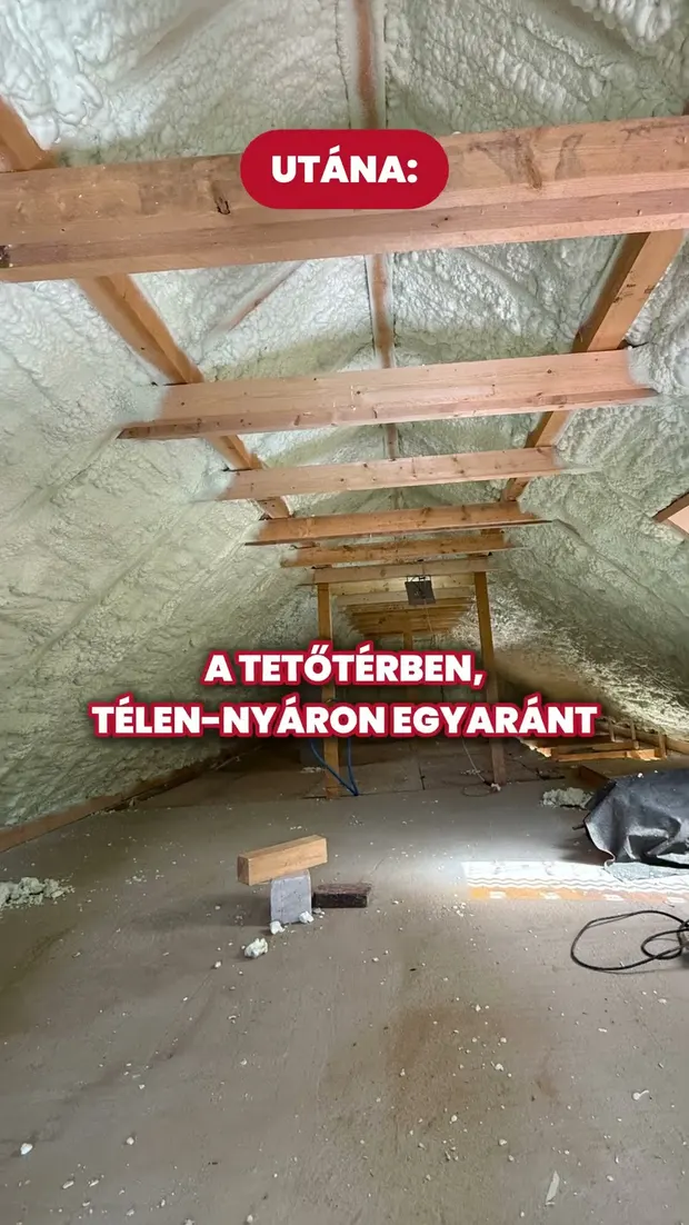 Szarufaköz szigetelés Tinnyén! #rapidszigetelés. Videó előnézete.