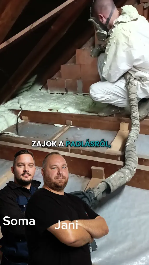 Régi kőzetgyapot helyett purhab szigetelés👌 – Telekgerendás #rapidszigetelés. Videó előnézete.