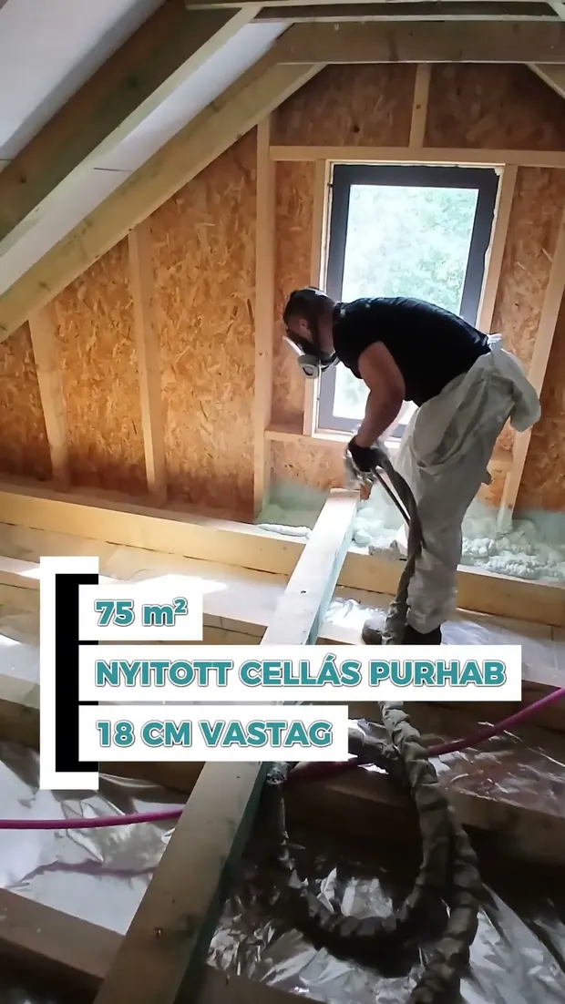 Új építésű ház födémszigetelése Vonyarcvashegyen. Videó előnézete.