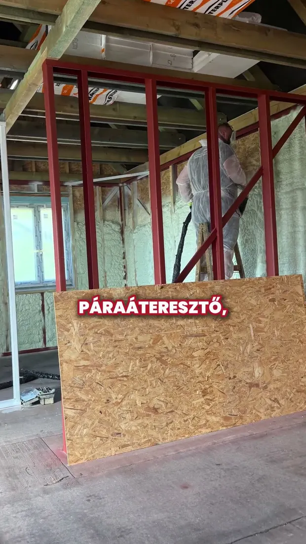 Rapidszigetelés könnyűszerkezetes házhoz, ami hosszú távon bizonyít!🫡. Videó előnézete.